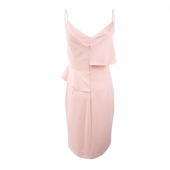 Calvin Klein peach crepe dress with ruffle - Picture 3 of 8